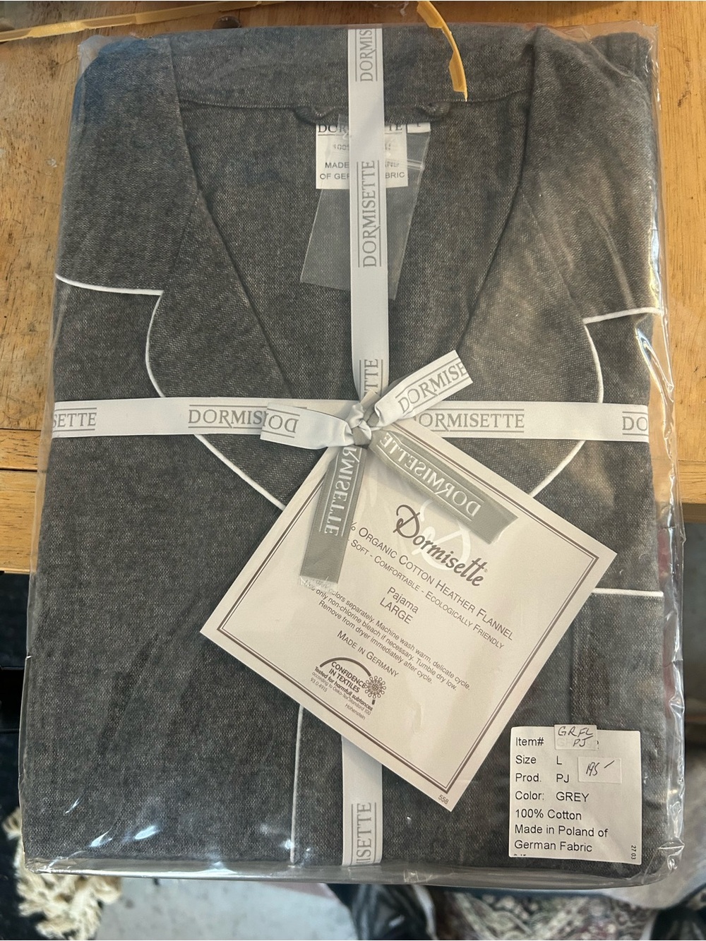 Dormisette organic cotton heather flannel PJ